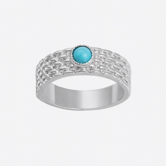 Anthropologie Jewelry - Western Style Silver Ring with Turquoise Stone 💎